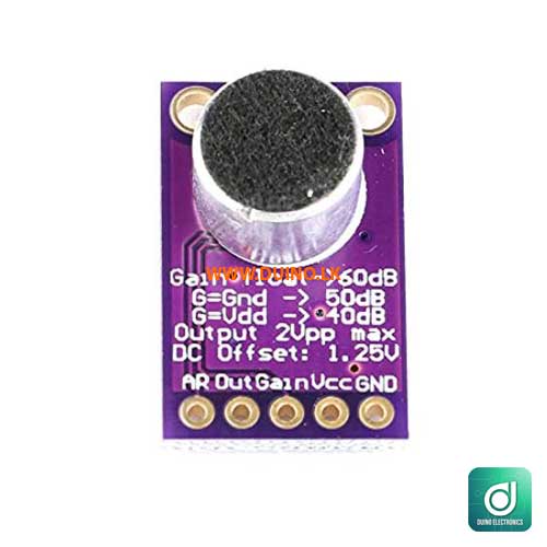 MAX9814 Electret Microphone Amplifier Board MIC Auto Gain Max 40dB/50dB/60dB Frequency 2.7V-5.5V-2