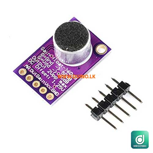 MAX9814 Electret Microphone Amplifier Board MIC Auto Gain Max 40dB/50dB/60dB Frequency 2.7V-5.5V
