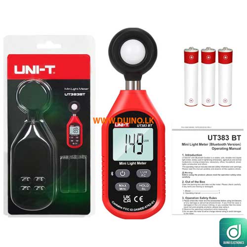 UNI-T Light Meter UT383BT Lux Meter Digital Illuminance Meter 0~199900-3
