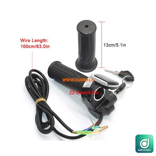 Electric Bike Twist Grip Throttle with Display 24V/36V/48V 1.5m Cable-1