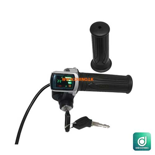 Electric Bike Twist Grip Throttle with Display 24V/36V/48V 1.5m Cable-4