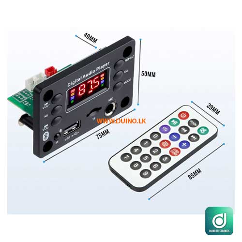 Bluetooth MP3 SD Audio Player 12V Microphone USB TF Card FM Radio