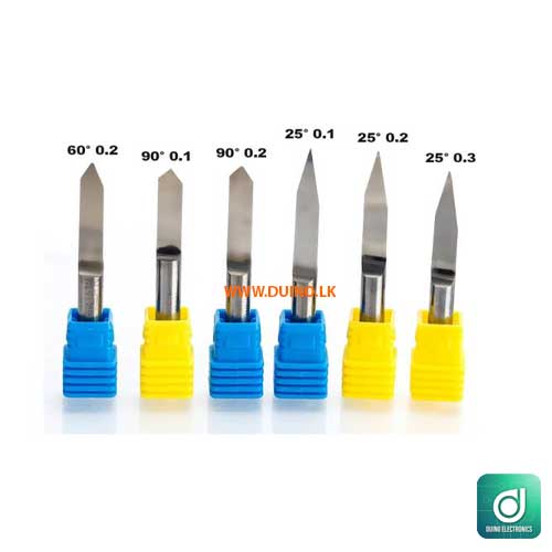 End Mill CNC Milling Cutter V Shape Flat Bottom Tungsten Steel Alloy Single Flute Engraving Bit set-3