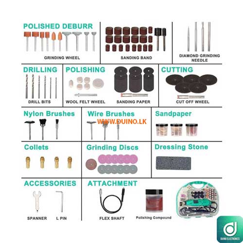 Mini Die Grinder Tool Kit Rotary Tool With 211 Piece Accessories & Flexible Shaft