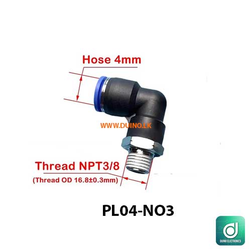 Pipe Fitting PL Pneumatic Fitting External Quick Release Pipe Air Connector