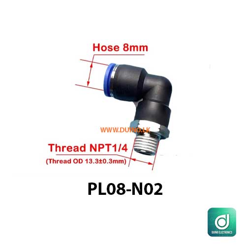 Pipe Fitting PL Pneumatic Fitting External Quick Release Pipe Air Connector NPT Thread Inch 1/8 1/4 1/2