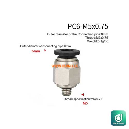 Pipe Fitting PC Pneumatic Fittings Straight Quick Connectors OD 4/6/8/10 /12mm Hose Pipe 1/8 ” 1/4 ” 3/8 ” 1/2 ” Male Thread