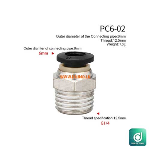 Pipe Fitting PC Pneumatic Fittings Straight Quick Connectors OD 4/6/8/10 /12mm Hose Pipe 1/8 ” 1/4 ” 3/8 ” 1/2 ” Male Thread