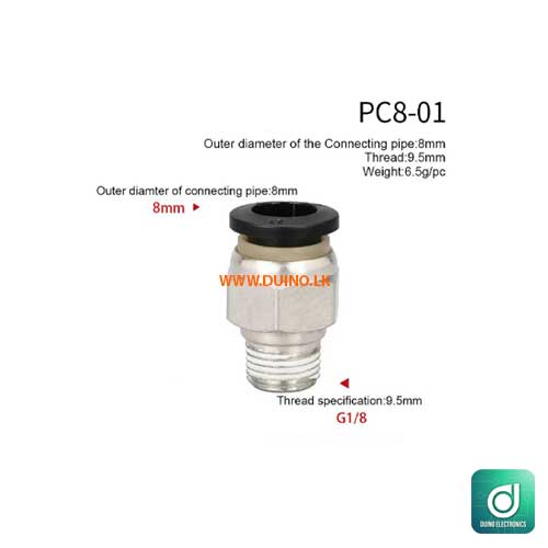 Pipe Fitting PC Pneumatic Fittings Straight Quick Connectors OD 4/6/8/10 /12mm Hose Pipe 1/8 ” 1/4 ” 3/8 ” 1/2 ” Male Thread