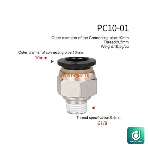 Pipe Fitting PC Pneumatic Fittings Straight Quick Connectors OD 4/6/8/10 /12mm Hose Pipe 1/8 ” 1/4 ” 3/8 ” 1/2 ” Male Thread