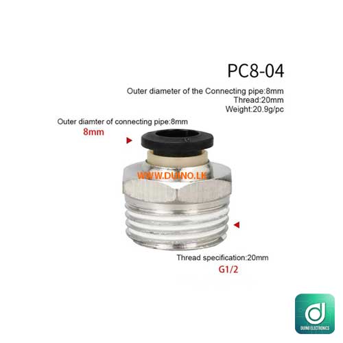 Pipe Fitting PC Pneumatic Fittings Straight Quick Connectors OD 4/6/8/10 /12mm Hose Pipe 1/8 ” 1/4 ” 3/8 ” 1/2 ” Male Thread
