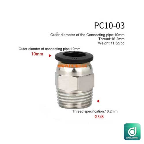 Pipe Fitting PC Pneumatic Fittings Straight Quick Connectors OD 4/6/8/10 /12mm Hose Pipe 1/8 ” 1/4 ” 3/8 ” 1/2 ” Male Thread