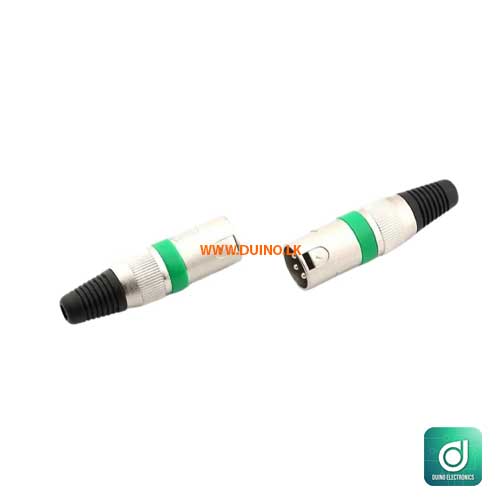 XLR Jack Male Metal Connector Pair