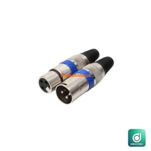 XLR Jack Male Metal Connector Pair
