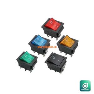 Rocker Boat ON/OFF Switch 6 Pin KCD4 Black 250V