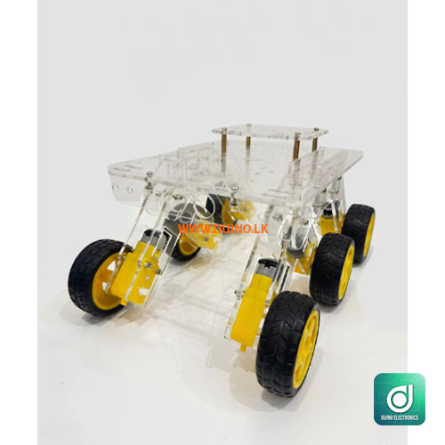 6 Wheel Drive Curious Chassis Kit for DIY Robotics 3mm Acrylic