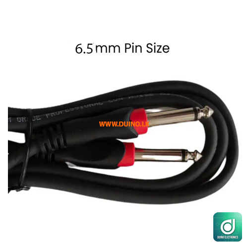 6.5mm P38 to P38 Mono Male Jack Cable Mic Jack 140cm