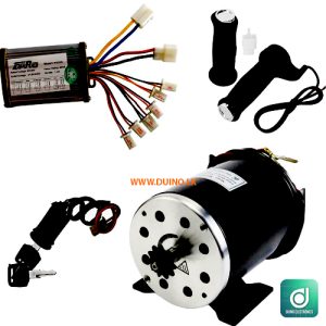 48VDC 1000W MY1020 Brushed E-Bike Motor 3000RPM Kit with Controller Twist Throttle, and Key Lock Switch