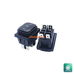 Waterproof Rocker Toggle Switch 16A 250V 6 Pins 3 Position ON/Off/ON KCD4-203N-BK