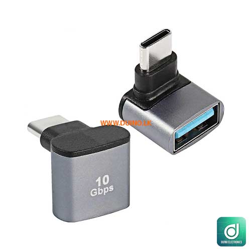 USB C to USB 3.1 Female Adapter 10Gbps 90 Degree Angle