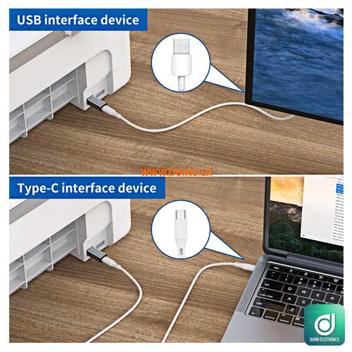 USB Type C to USB B Converter Connector