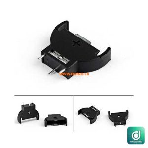 CR2032 Coin Battery Holder Vertical In-line 3-pin