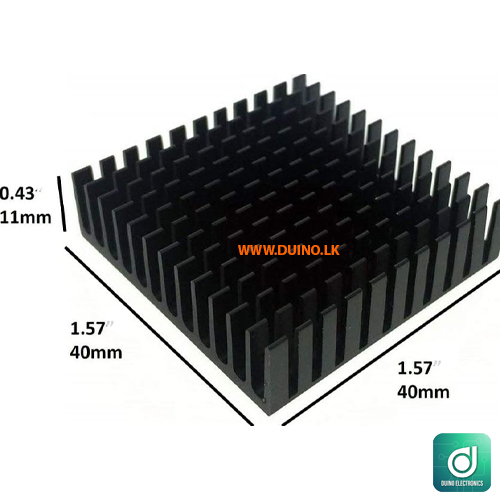 40mm Heatsink 40x40x11mm with Adhesive for NEMA 17 Stepper