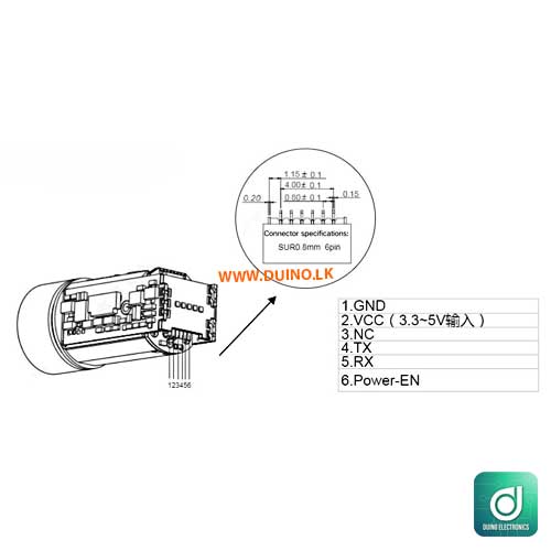 LRF1000A 1000m 905nm ToF Laser Rangefinder Module