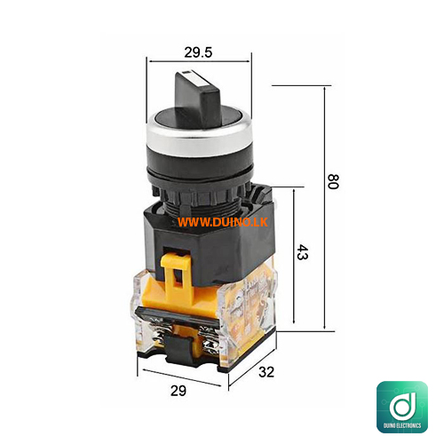 LAY39 10A 22mm Panel Mount Rotary Switch AC 660V