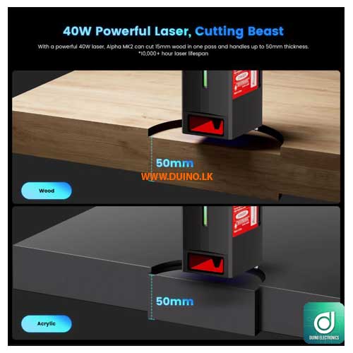 AlgoLaser Alpha MK2 40W High Power Diode Laser Cutter and Engraver +Air Pumpc