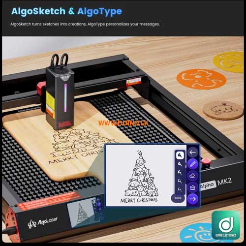 AlgoLaser Alpha MK2 40W High Power Diode Laser Cutter and Engraver +Air Pumpc