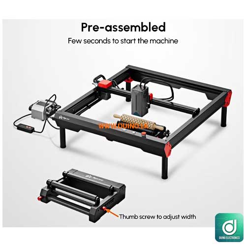 AlgoLaser Rotary Roller (RR2) Y-Axis Rotary Attachment for Laser Engravers