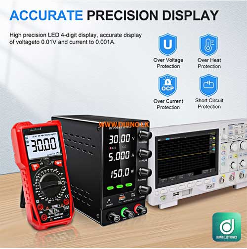 30V 5A DC power supply, SPS-C305S, KUAIQU power supply, adjustable DC power supply, bench power supply, regulated power supply, variable voltage power supply, variable current power supply, switching power supply, digital display power supply, lab power supply, electronics testing power supply, precision DC power supply, high accuracy power supply, compact bench PSU, DIY electronics tools, repair tools power supply