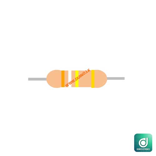 390K Ohm 1W 390K 5% Carbon Film Resistor