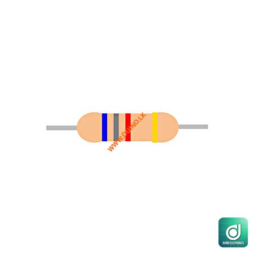 6.8K Ohm 1/2W 6K8 5% Carbon Film Resistor