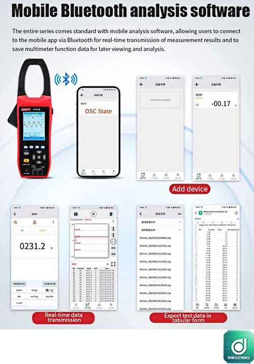 UNI-T UT217B AC/DC Clamp Meter Oscilloscope Multimeter