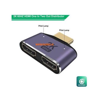 HDMI Splitter 1 in 2 Out HDMI Y Adapter 2K@60hz