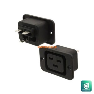 IEC 320 C19 Female Electrical Panel Mount Plug Sockets Connector 16A AC 250V