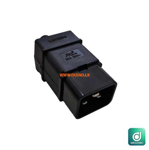 C20 Male Plug C19 C20 Cable Mount IEC Connector Socket 16A 250V
