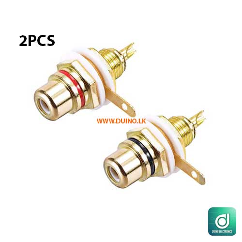 RCA Female Panel Mount Chassis Socket Jack Connector *2Pcs
