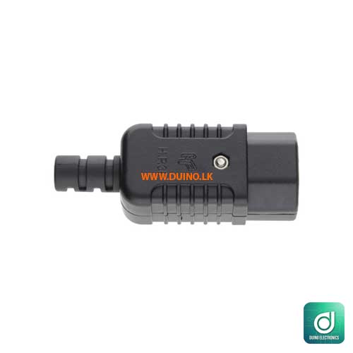 IEC C14 Kettle Lead Male Inline Plug Connector 10A 230V Black