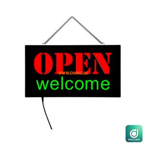 LED Epoxy Illuminated OPEN Sign Board + DC Adaptor