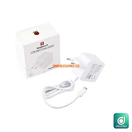 Raspberry Pi 5 Official Power Supply 27W USB-C for Raspberry Pi 5
