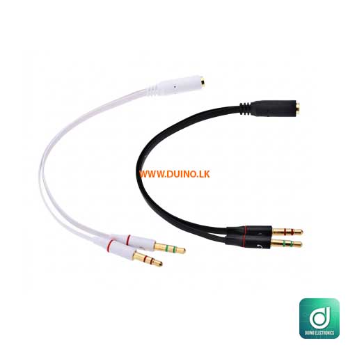 3.5mm Headphone Audio Y Splitter Cable 1 Female to 2 Male