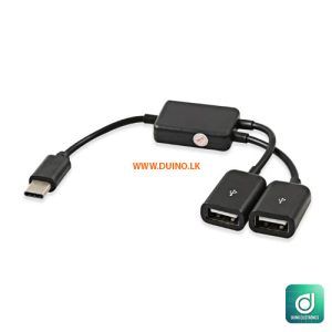 OTG USB C to Dual USB Female Adapter USB Y Splitter Cable USB C Split Adapter