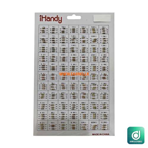 Resistors card 77 Values kit 1/4w 231pcs