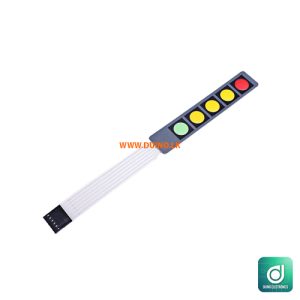 1X5 Membrane Switch Keypad 5 Button Matrix Array 5 Keys