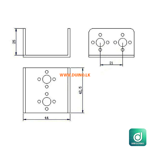 Wide U-shaped Servo Bracket PTZ Robotic Manipulator DIY Robot Mount