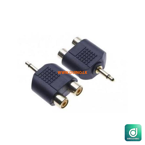 3.5mm Mono Audio Male to Dual RCA 2RCA Female Converter Splitter Connector