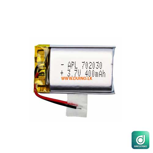 3.7V 400mAh 702030 Lithium Polymer Battery Lipo Rechargeable
